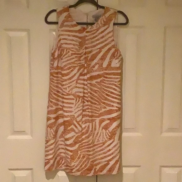 open lace back dress Orange Zebra Print Cut Out Mini Dress main image 0